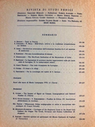 Rivista di studi fenici. Volume III to IX + supplemento Volume IX (15 volumes)[newline]M5635a-21.jpg