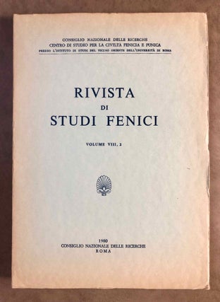 Rivista di studi fenici. Volume III to IX + supplemento Volume IX (15 volumes)[newline]M5635a-24.jpg