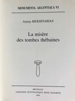 La misère des tombes thébaines