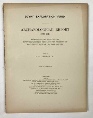 Item #M5797a Egypt Exploration Fund's "Archaeological Report” 1909-1910. Egypt Exploration Fund[newline]M5797a.jpeg