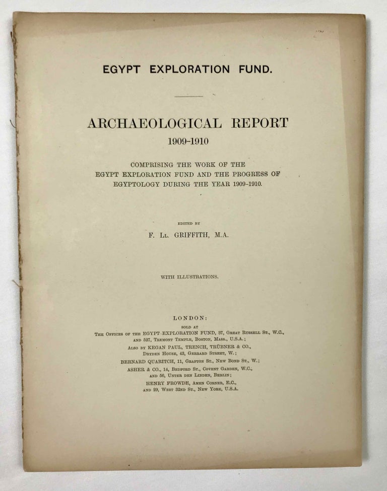 Item #M5797a Egypt Exploration Fund's "Archaeological Report” 1909-1910. Egypt Exploration Fund.[newline]M5797a.jpeg