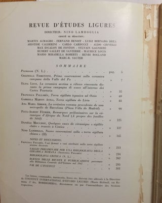 Revue d'études ligures. XXIXe année. No 1-4. Janvier - décembre 1963.[newline]M5798-02.jpg
