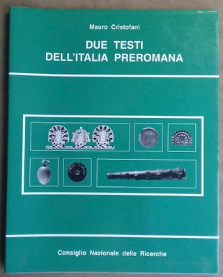 Item #M5800 Due testi dell'Italia preromana. CRISTOFANI Mauro[newline]M5800.jpg