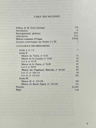 Corpus des mosaïques de Tunisie. Volume I: Région de Ghar el Melh (Porto Farina). Atlas archéologique de la Tunisie, feuille 7. Fascicules 1, 2 et 3 (complete set)[newline]M5871-04.jpeg