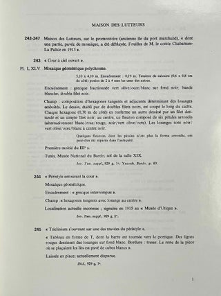 Corpus des mosaïques de Tunisie. Volume I: Région de Ghar el Melh (Porto Farina). Atlas archéologique de la Tunisie, feuille 7. Fascicules 1, 2 et 3 (complete set)[newline]M5871-16.jpeg