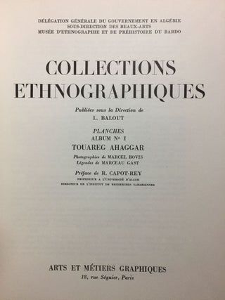 Collections ethnographiques. Planches, album no 1. Touareg Ahaggar.[newline]M5879-01.jpg