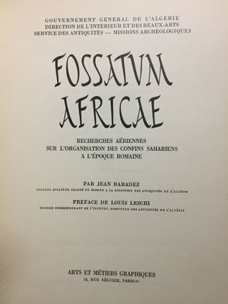 Fossatum Africae. Recherches aériennes sur l'organisation des confins sahariens à l'époque romaine.[newline]M5881-01.jpg