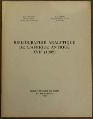 Item #M5890 Bibliographie analytique de l'Afrique antique. T. XVII. (1982) - T. XXXII (1998) +...[newline]M5890.jpg