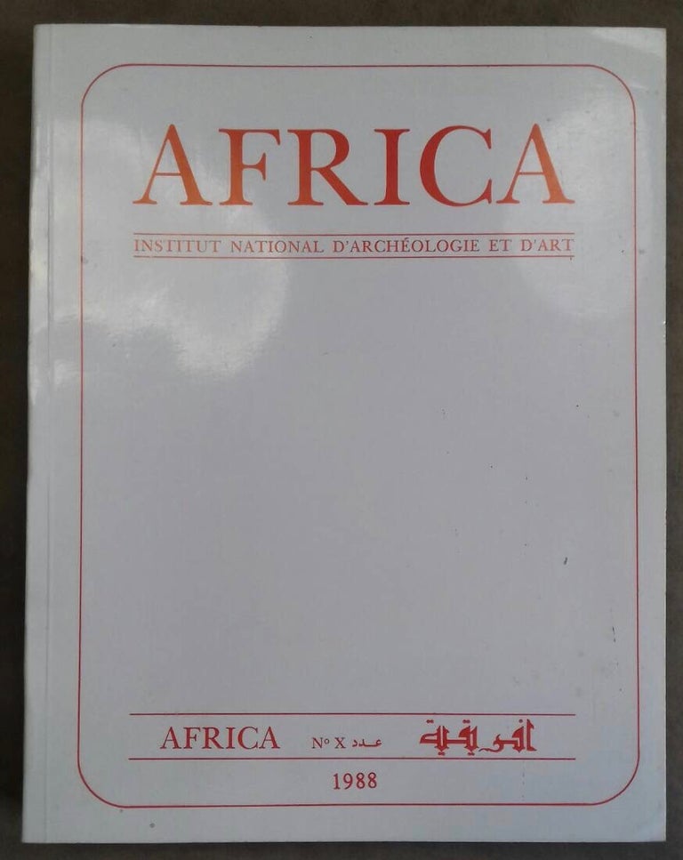 Item #M5908 Africa. Fouilles, monuments et collections archéologiques en Tunisie. Tome X. AAE - Journal - Single issue.[newline]M5908.jpg