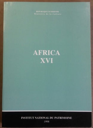 Item #M5910 AFRICA.Vol. XVI - Revue des Etudes et Recherches préhistoriques, antiques,...