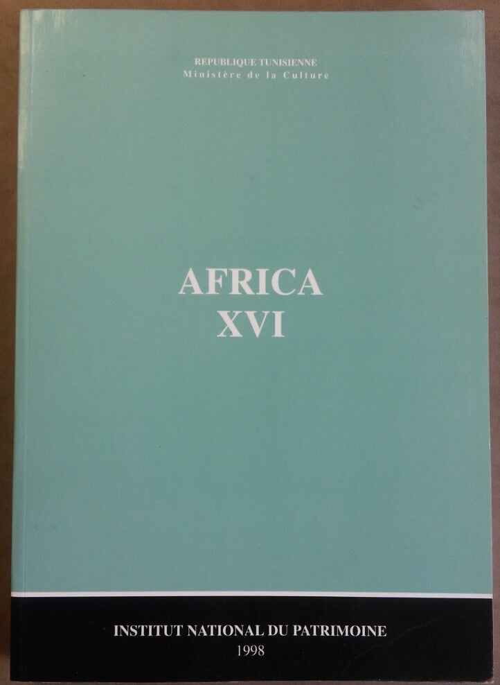 Item #M5910 AFRICA.Vol. XVI - Revue des Etudes et Recherches préhistoriques, antiques, islamiques et ethnographiques. AAE - Journal - Single issue.[newline]M5910.jpg