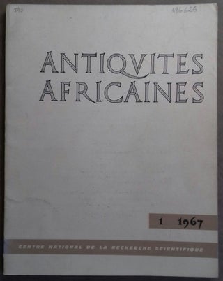 Item #M5916 Antiquités africaines. Tome 1. 1967. AAE - Journal - Single issue[newline]M5916.jpg