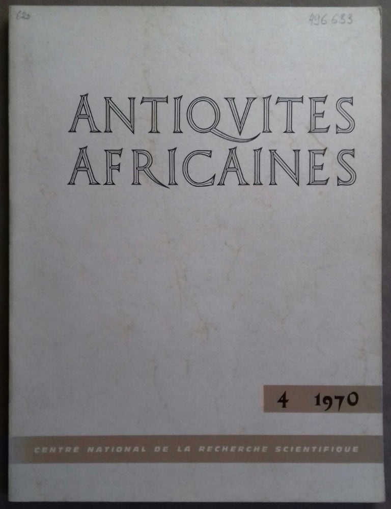 Item #M5917 Antiquit&eacute;s africaines. Tome 4. 1970. AAE - Journal - Single issue.[newline]M5917.jpg