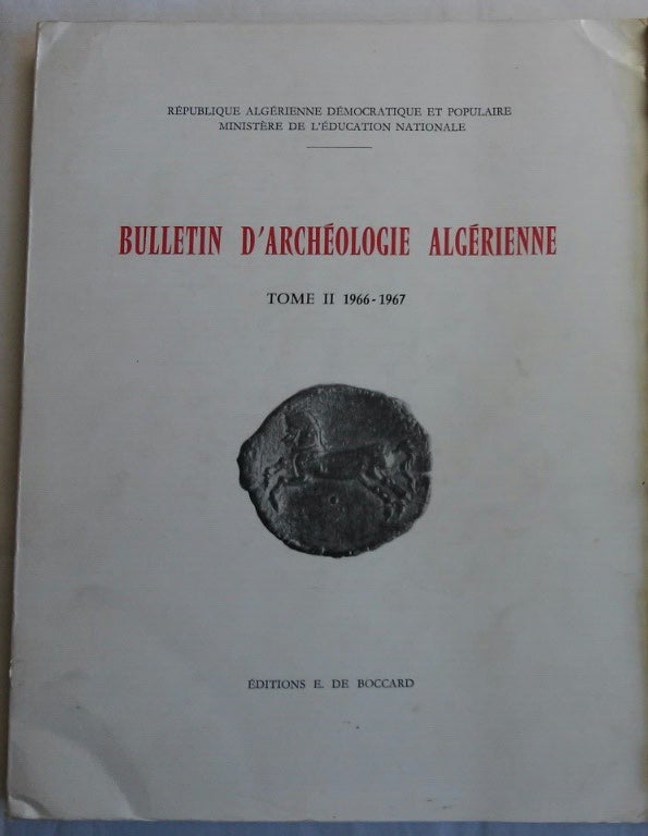 Item #M5929 Bulletin d'archéologie algérienne. Vol. II. 1966-1967. AAE - Journal - Single issue.[newline]M5929.jpg