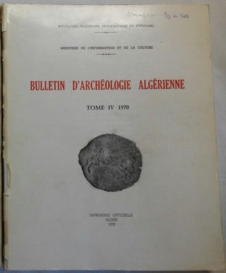 Item #M5931 Bulletin d'archéologie algérienne. Vol. IV. 1970. AAE - Journal - Single issue