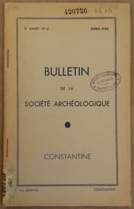 Item #M5932 Bulletin mensuel de la Société Archéologique, historique et géographique du...[newline]M5932.jpg