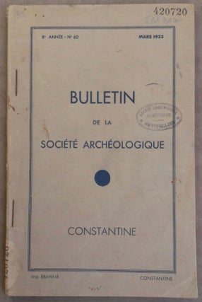 Item #M5933 Bulletin mensuel de la Société Archéologique, historique et géographique du...[newline]M5933.jpg