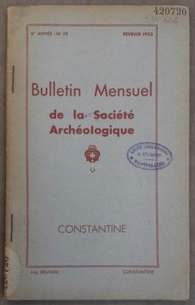 Item #M5934 Bulletin mensuel de la Société Archéologique, historique et géographique du...[newline]M5934.jpg
