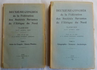 Item #M5941 Deuxième Congrès de la Fédération des Sociétés Savantes de l'Afrique du Nord....[newline]M5941.jpg