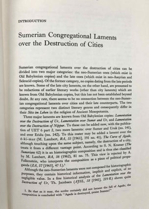 Oh Angry Sea (a-ab-ab-hu-lih-la): The History of a Sumerian Congregational Lament