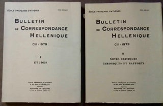 Item #M6106 Bulletin de correspondance hellénique. Tome CV - 1981, I & II. AAE - Journal -...[newline]M6106.jpg