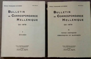 Item #M6106 Bulletin de correspondance hellénique. Tome CV - 1981, I & II. AAE - Journal -...