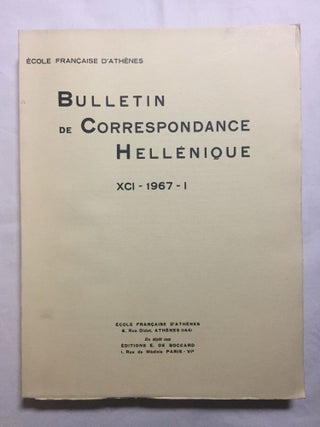 Bulletin de correspondance hellénique, tomes XCI à XCIX, (9 années complètes, 1967 à 1975).[newline]M6110-01.jpg