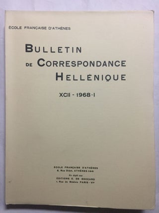 Bulletin de correspondance hellénique, tomes XCI à XCIX, (9 années complètes, 1967 à 1975).[newline]M6110-05.jpg