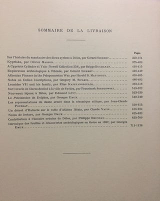Bulletin de correspondance hellénique, tomes XCI à XCIX, (9 années complètes, 1967 à 1975).[newline]M6110-08.jpg