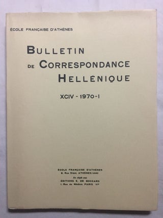 Bulletin de correspondance hellénique, tomes XCI à XCIX, (9 années complètes, 1967 à 1975).[newline]M6110-13.jpg
