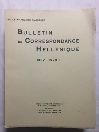 Bulletin de correspondance hellénique, tomes XCI à XCIX, (9 années complètes, 1967 à 1975).[newline]M6110-15.jpg