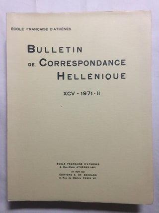 Bulletin de correspondance hellénique, tomes XCI à XCIX, (9 années complètes, 1967 à 1975).[newline]M6110-19.jpg