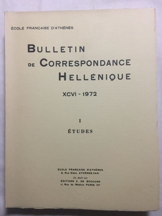 Bulletin de correspondance hellénique, tomes XCI à XCIX, (9 années complètes, 1967 à 1975).[newline]M6110-21.jpg