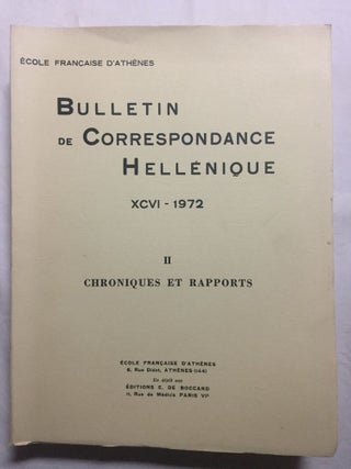 Bulletin de correspondance hellénique, tomes XCI à XCIX, (9 années complètes, 1967 à 1975).[newline]M6110-23.jpg