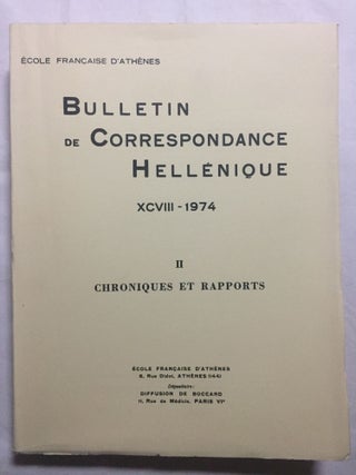 Bulletin de correspondance hellénique, tomes XCI à XCIX, (9 années complètes, 1967 à 1975).[newline]M6110-29.jpg