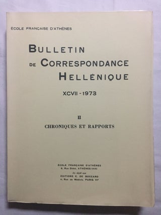Bulletin de correspondance hellénique, tomes XCI à XCIX, (9 années complètes, 1967 à 1975).[newline]M6110-31.jpg