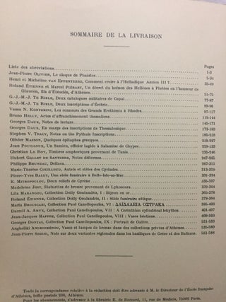 Bulletin de correspondance hellénique, tomes XCI à XCIX, (9 années complètes, 1967 à 1975).[newline]M6110-34.jpg