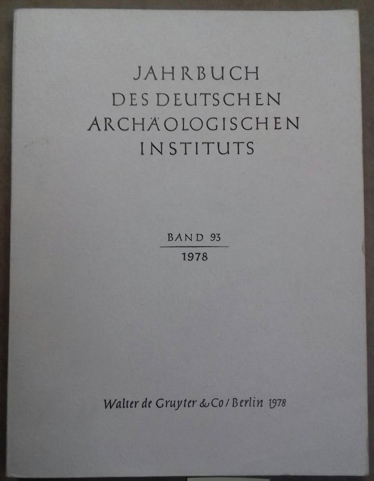 Item #M6116 Jahrbuch des Deutschen Archäologischen Instituts. Bd. 93 - 1978. AAE - Journal - Single issue.[newline]M6116.jpg
