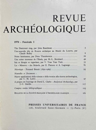 Revue archéologique - 1970. Fasc. 1 et 2 (complete set)[newline]M6152-01.jpeg