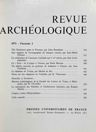 Revue archéologique - 1971. Fasc. 1 et 2 (complete set)[newline]M6153-03.jpeg