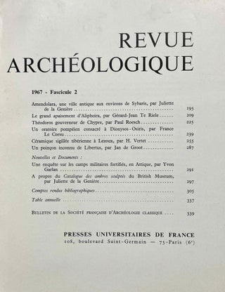 Revue archéologique. 1967. Fasc. 1 et 2 (complete set)[newline]M6156-03.jpeg