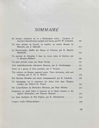 Revue archéologique. 1968. Fascicules 1 et 2. Etudes de sculpture antique offertes à Jean Charbonneaux (complete set)[newline]M6157-04.jpeg
