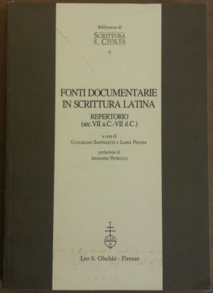 Item #M6172 Fonti documentarie in scrittura latina. Repertorio (secc. VII a. C. -VII d. C.)....[newline]M6172.jpg