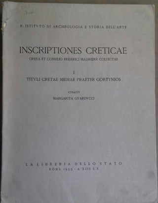 Item #M6223 Inscriptiones creticae. Volume I: Tituli Cretae mediae praeter Gortynios. Volume II:...[newline]M6223.jpg