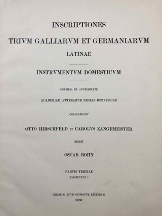 Inscriptiones Trium Galliarum et Germaniarum latinae. Instrumentum domesticum. Partis tertiae, fasciculus 1.[newline]M6227-04.jpeg