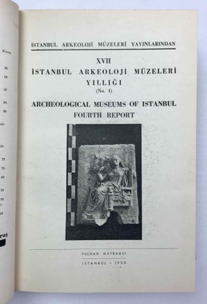 Istanbul Museum 1948-59. Istanbul Arkeoloji Muzeleri Yilligi. Archeological Museums of Istanbul (bound compilation). Contains: Third Report 1949, Fourth Report 1950, Fifth Report 1952, Sixth Report 1953, Seventh Report 1956 and Eighth Report 1958[newline]M6247-09.jpeg