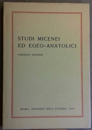 Studi Micenei ed Egeo-Anatolici. Fascicoli primo, secondo, terzo e quarto[newline]M6260a-01.jpg