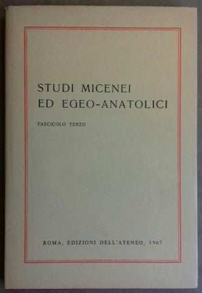 Studi Micenei ed Egeo-Anatolici. Fascicoli primo, secondo, terzo e quarto[newline]M6260a-02.jpg