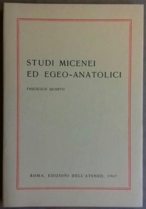Studi Micenei ed Egeo-Anatolici. Fascicoli primo, secondo, terzo e quarto[newline]M6260a-03.jpg