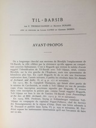 Til-Barsib. Text volume only.